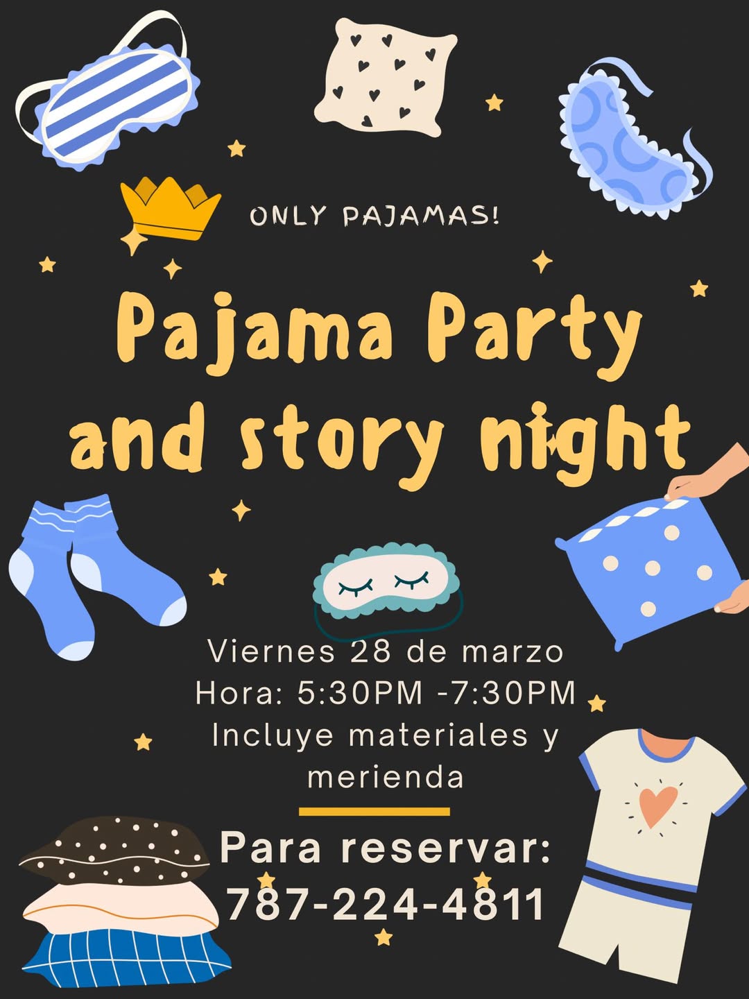 Pijama Party and story night - Aprendamos Juntos