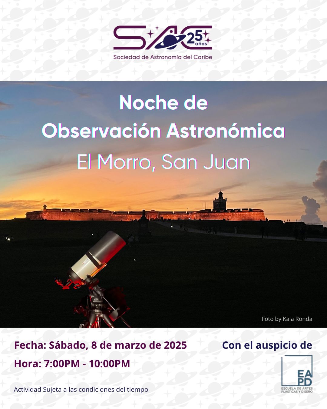 Noche de Observación Astronómicaen - Sociedad de Astronomía del Caribe