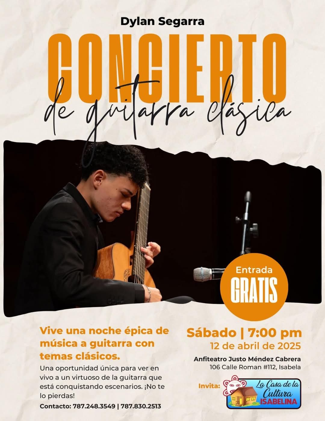 Concierto Guitarra Clásica - La Casa de la Cultura Isabelina