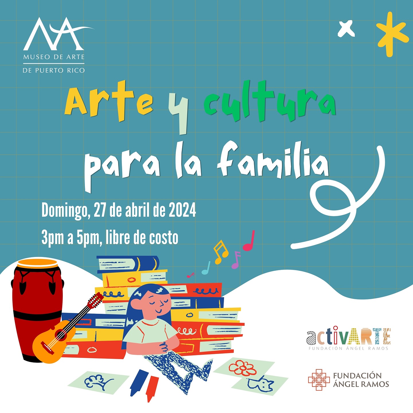 Recorrido para familias y dibujo en sala - Museo de Arte de Puerto Rico