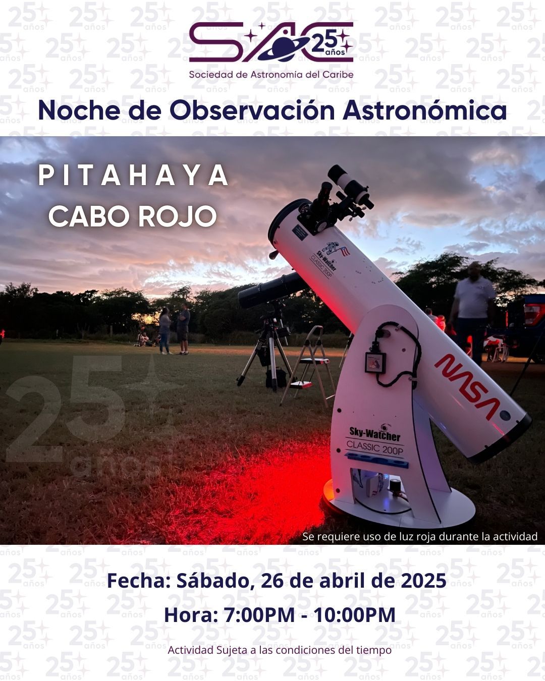 Noches de Observación en Pitahaya - Cabo Rojo