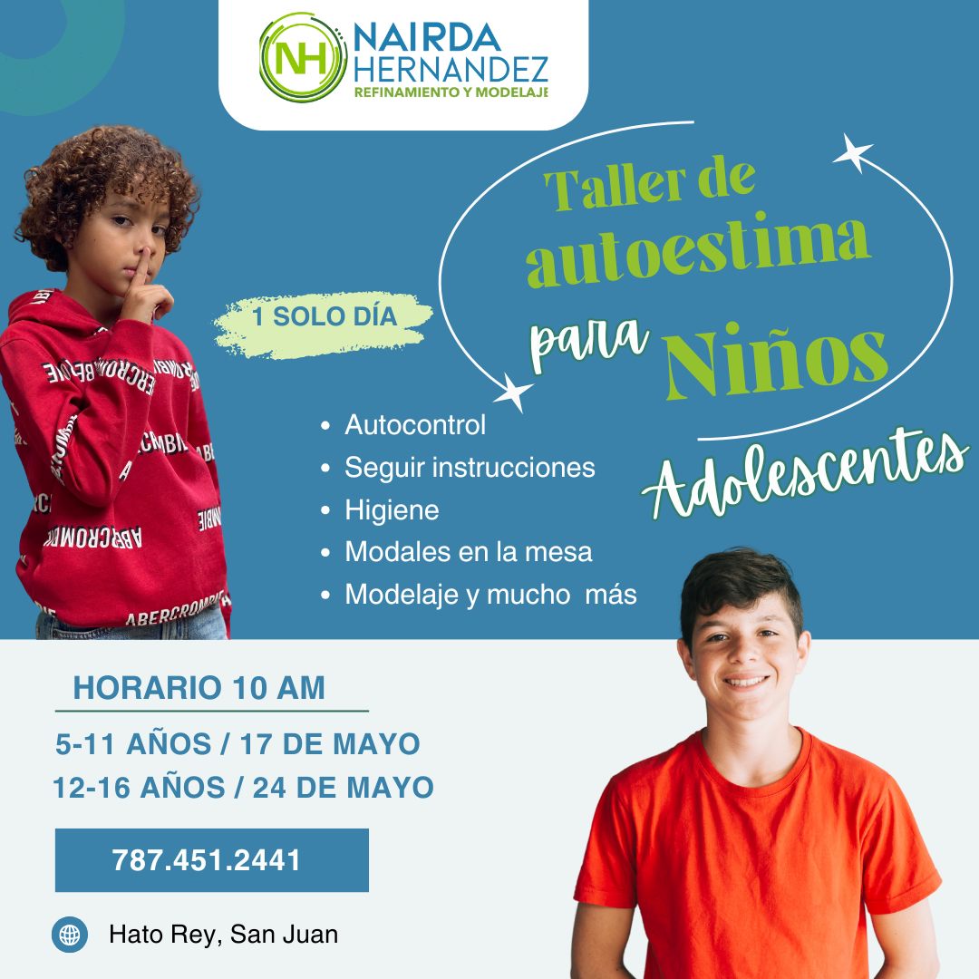 Taller de Autoestima para Niños Adolescentes - Nairda Hernández Refinamiento y Modelaje