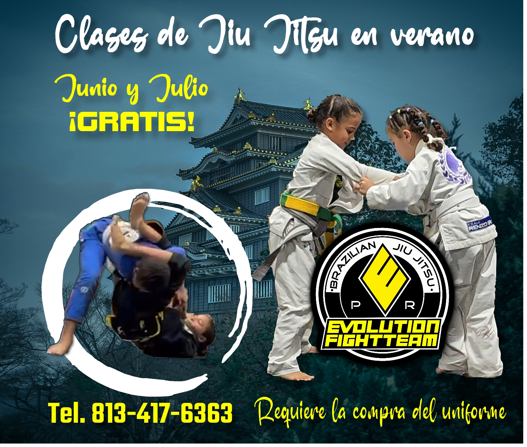 Clases de Jiu Jitsu GRATIS en Verano - Evolution Fight Team PR (Junio y Julio)