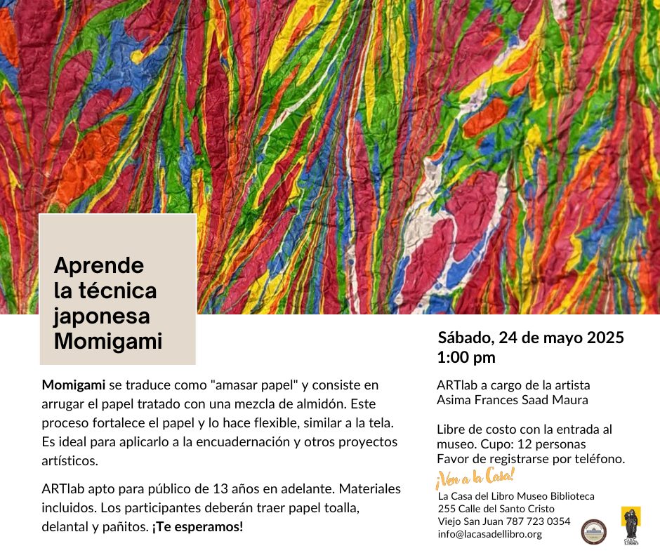 ARTLab: Momigami - Museo Biblioteca La Casa del Libro