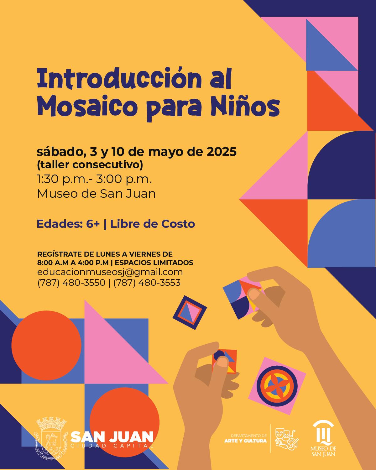 Taller de introducción al mosaico para niños - Museo de San Juan