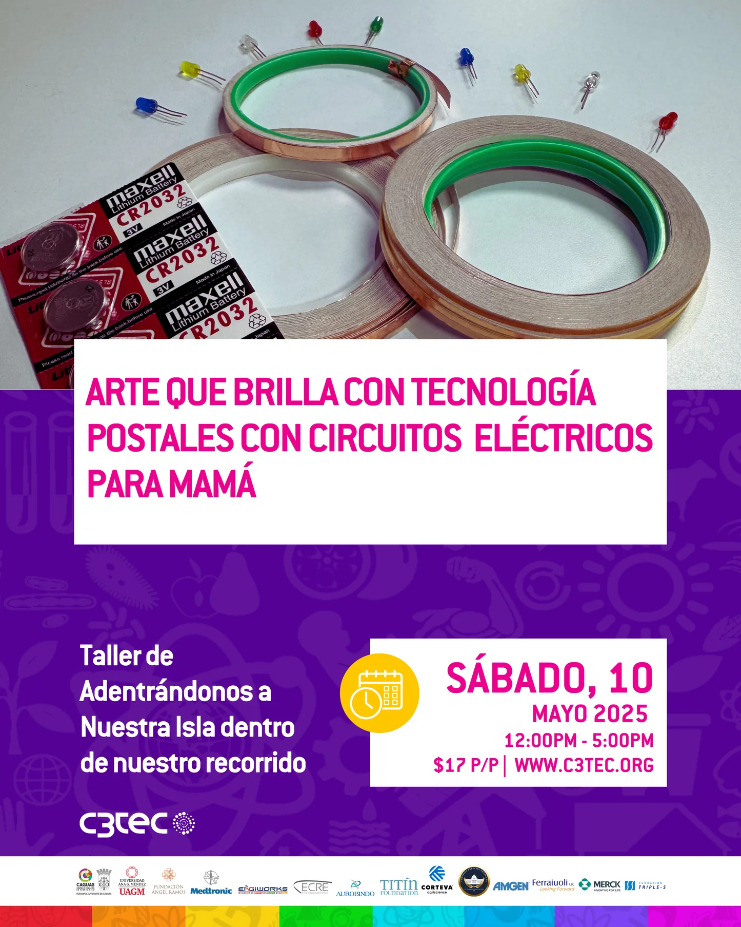Adentrándonos a nuestra Isla: Taller Postales con Circuitos Eléctricos - C3Tec