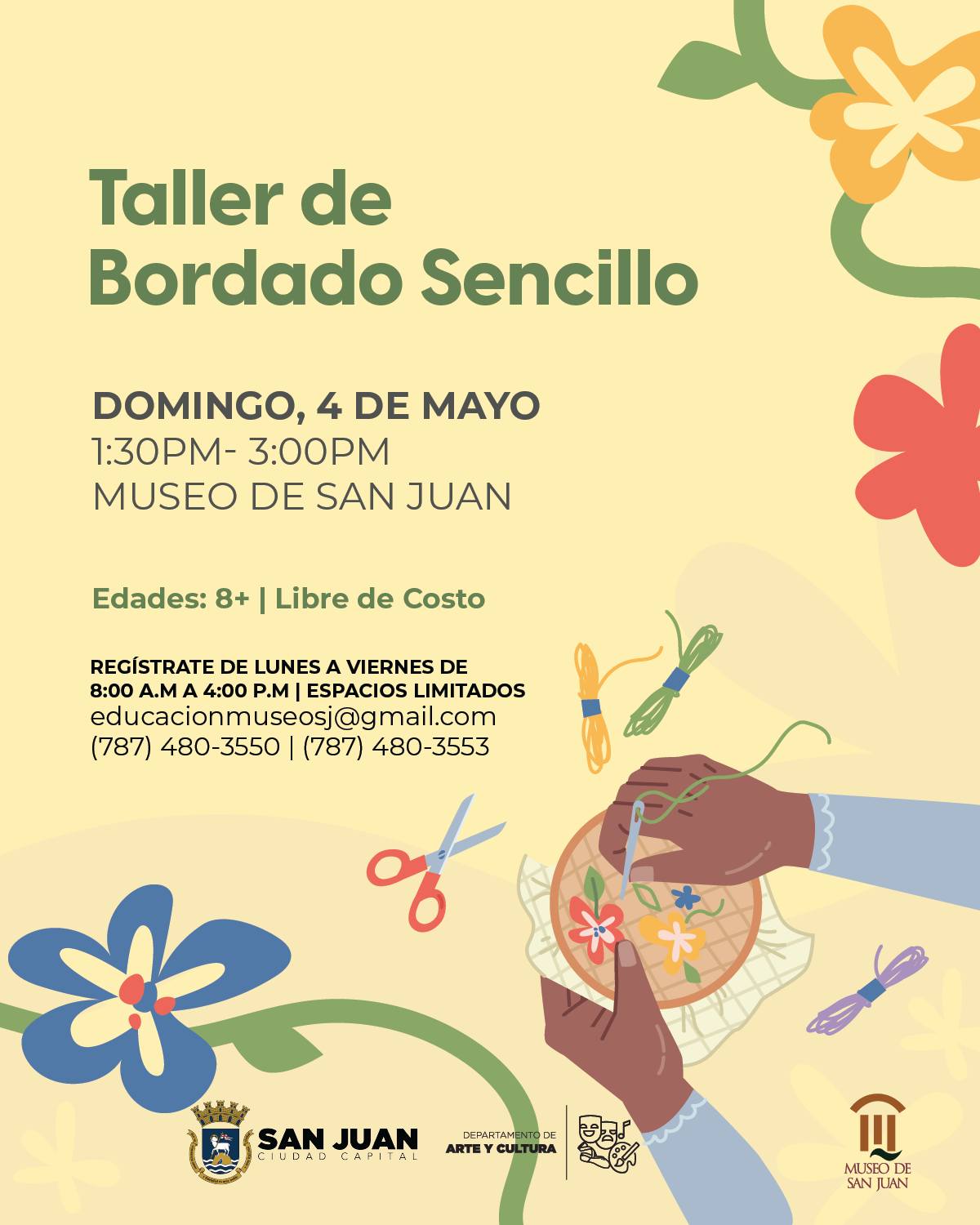 Taller de Bordado Sencillo - Museo de San Juan