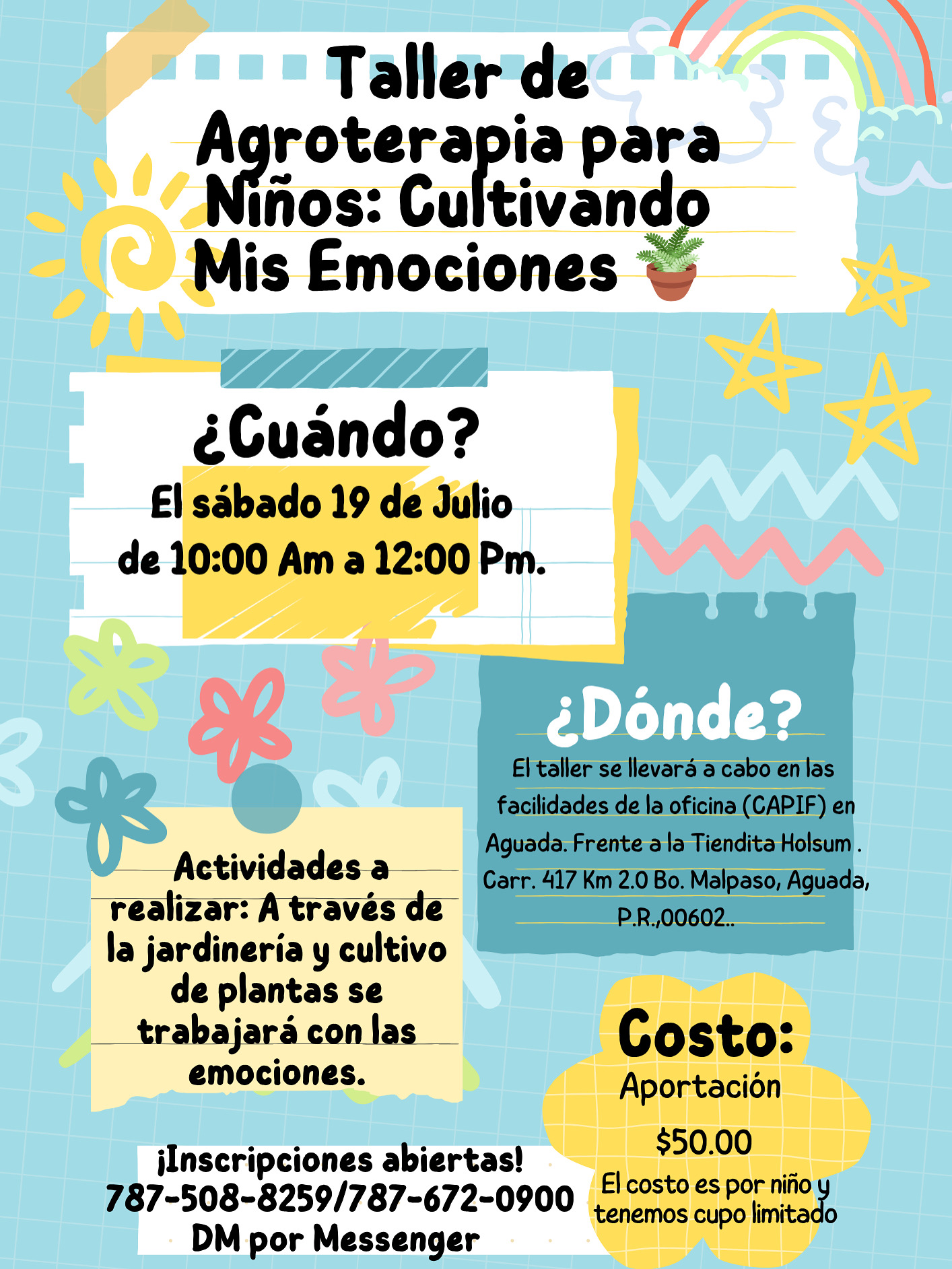 Taller de Agroterapia para Niños - Centro de Ayuda Psicologica Individual y Familiar (CAPIF)