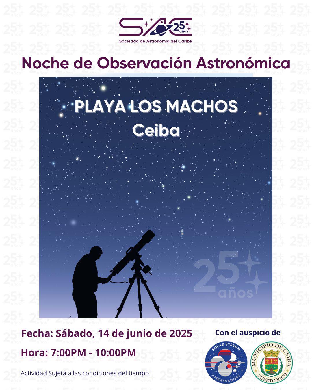 Noche de Observación Astronómica - Sociedad de Astronomía del Caribe