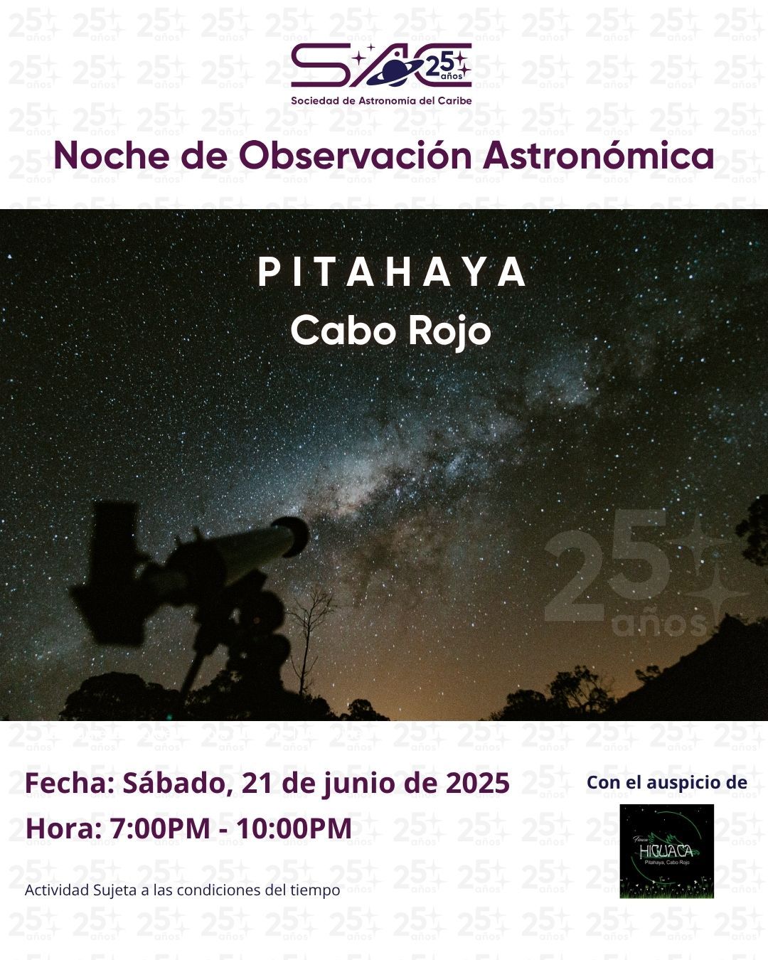 Noches de Observación en Pitahaya - Cabo Rojo