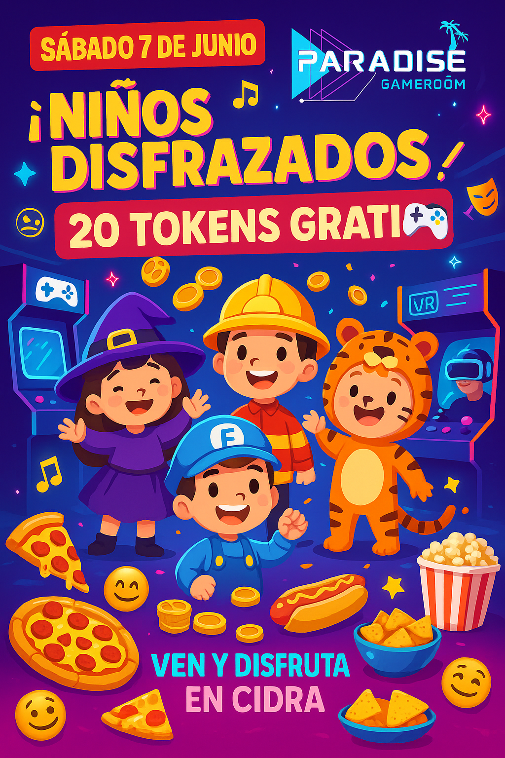 ¡Niños disfrazados! - Paradise Game Room