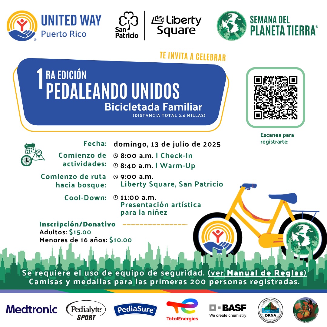 Bicicletada Familiar Pedaleando Unidos - United Way PR