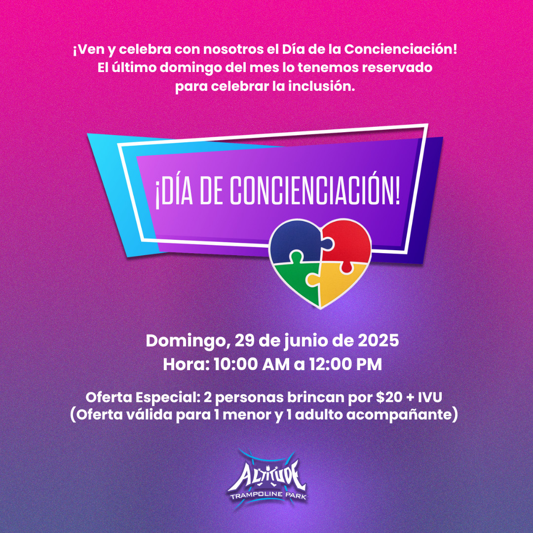 Día de Concienciación para celebrar la Inclusión - Altitude Trampoline Park