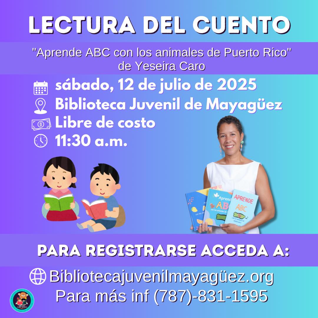 Lectura del cuento: “Aprende ABC con los animales de Puerto Rico” - Biblioteca Juvenil de Mayagüez