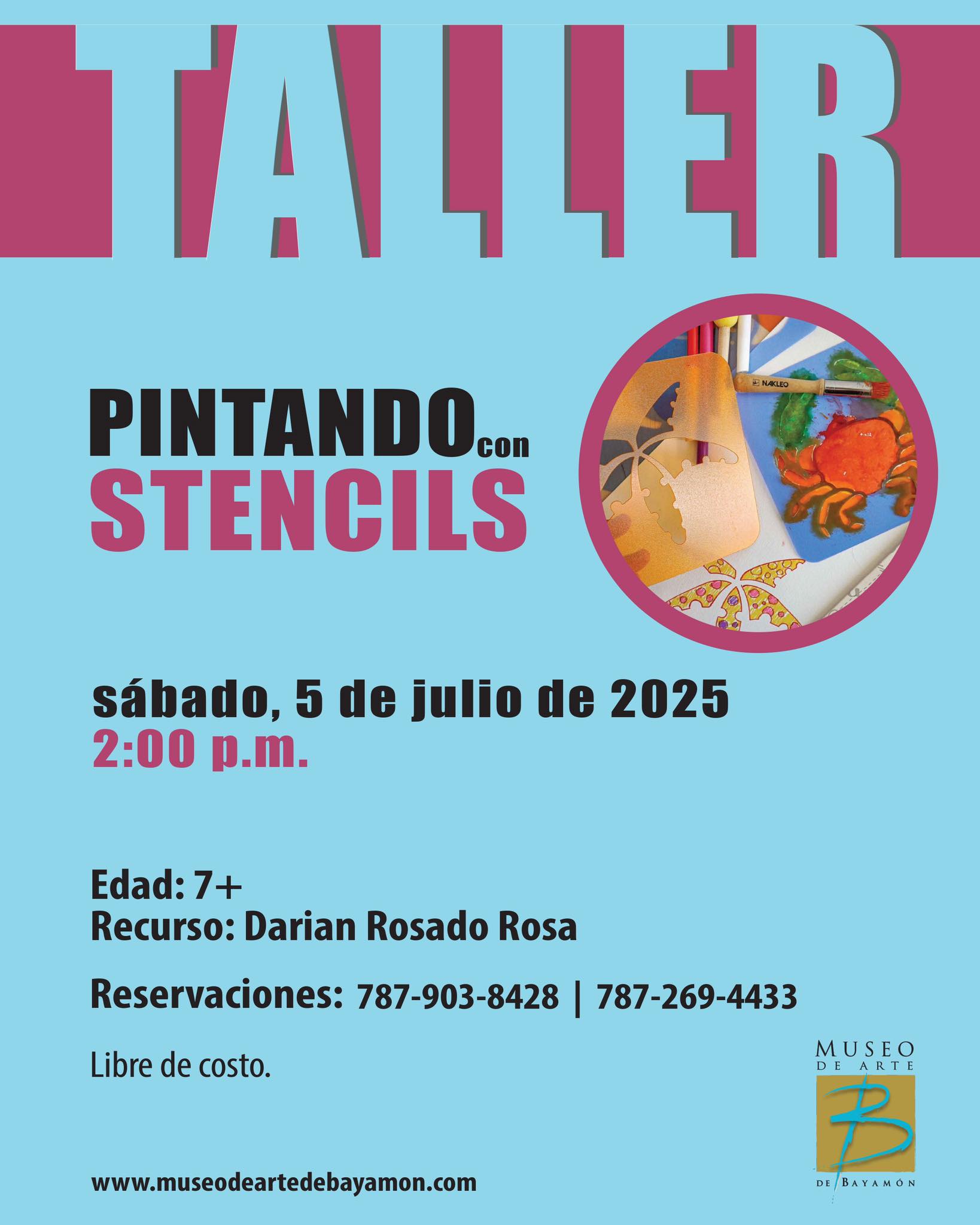 Taller: Pintando con Stencils - Museo de Arte de Bayamón