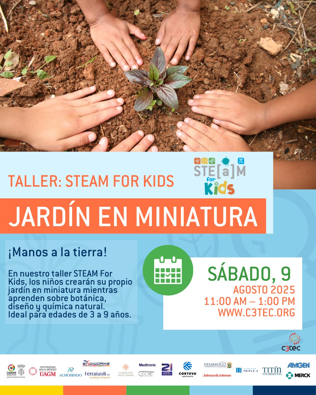 Taller Steam for Kids: Jardín en Miniatura - C3Tec