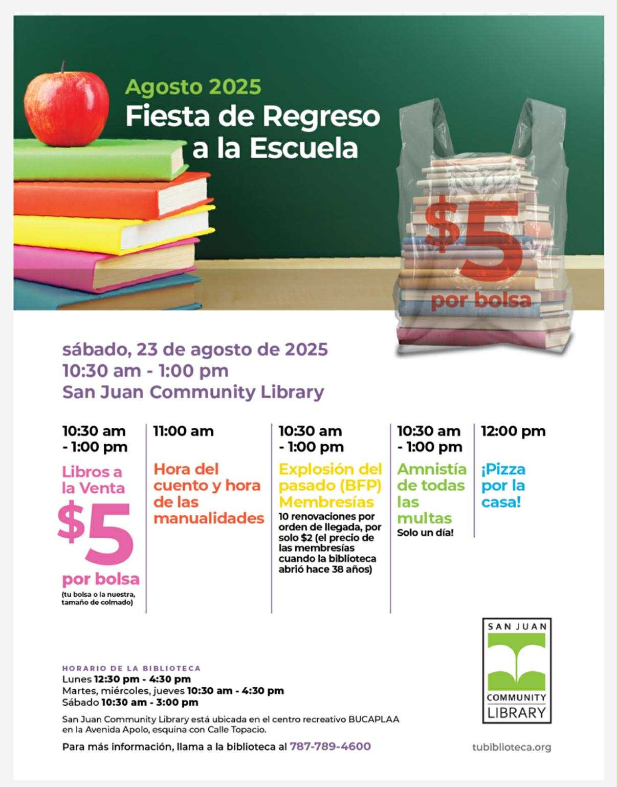 Fiesta del Regreso a la Escuela - San Juan Community Library