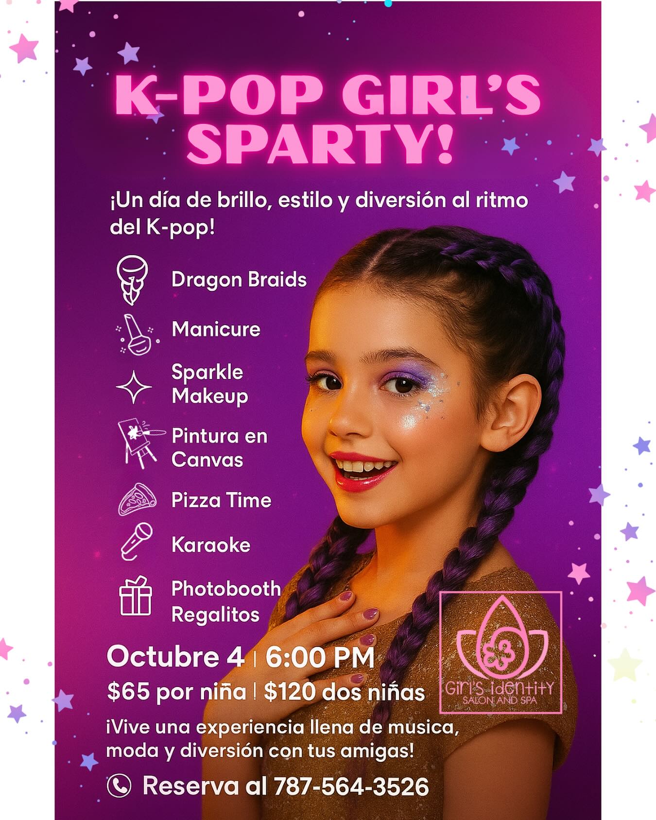 K-Pop Girl's Party - Girls Identity Salon & Spa