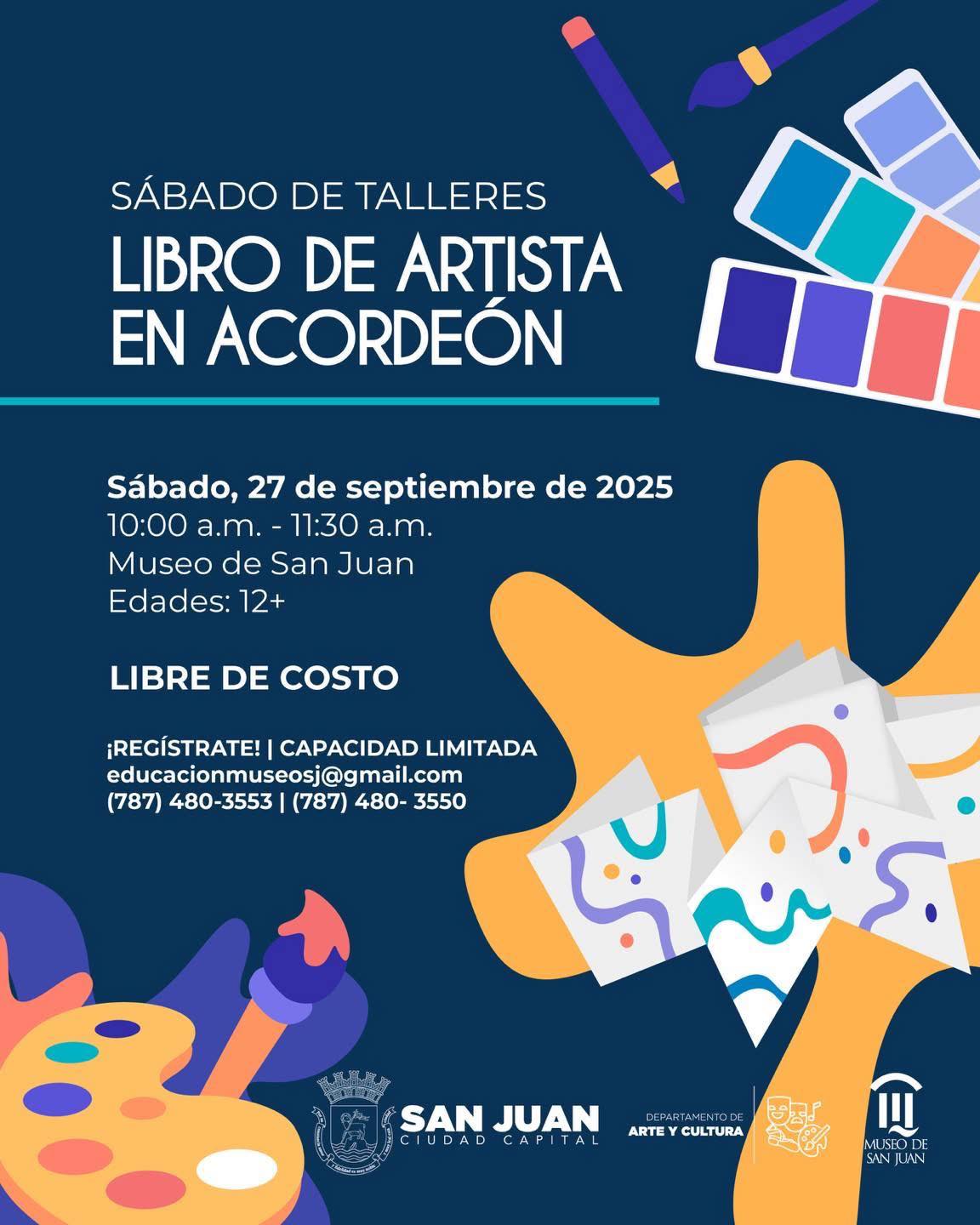 Libro de artista en acordeón - Museo de San Juan