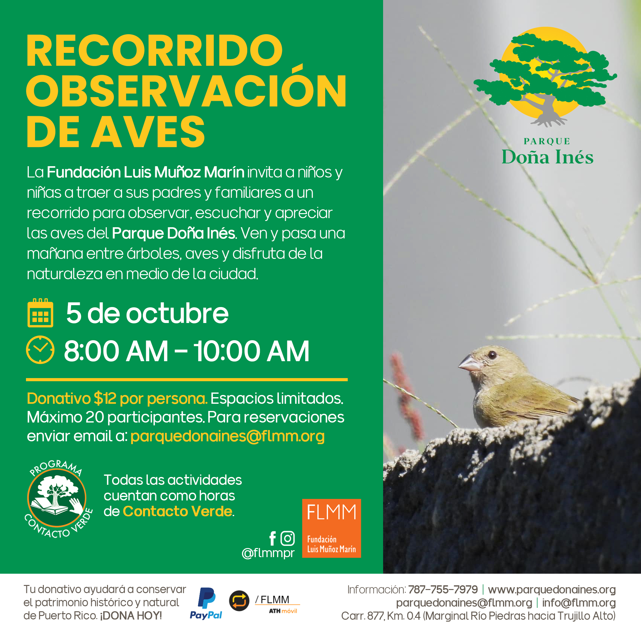 Recorrido Observación de Aves