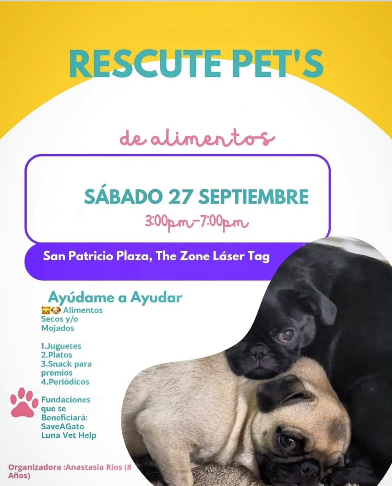 Rescue Pet's: Colecta de Alimentos - Un Ratito Geek