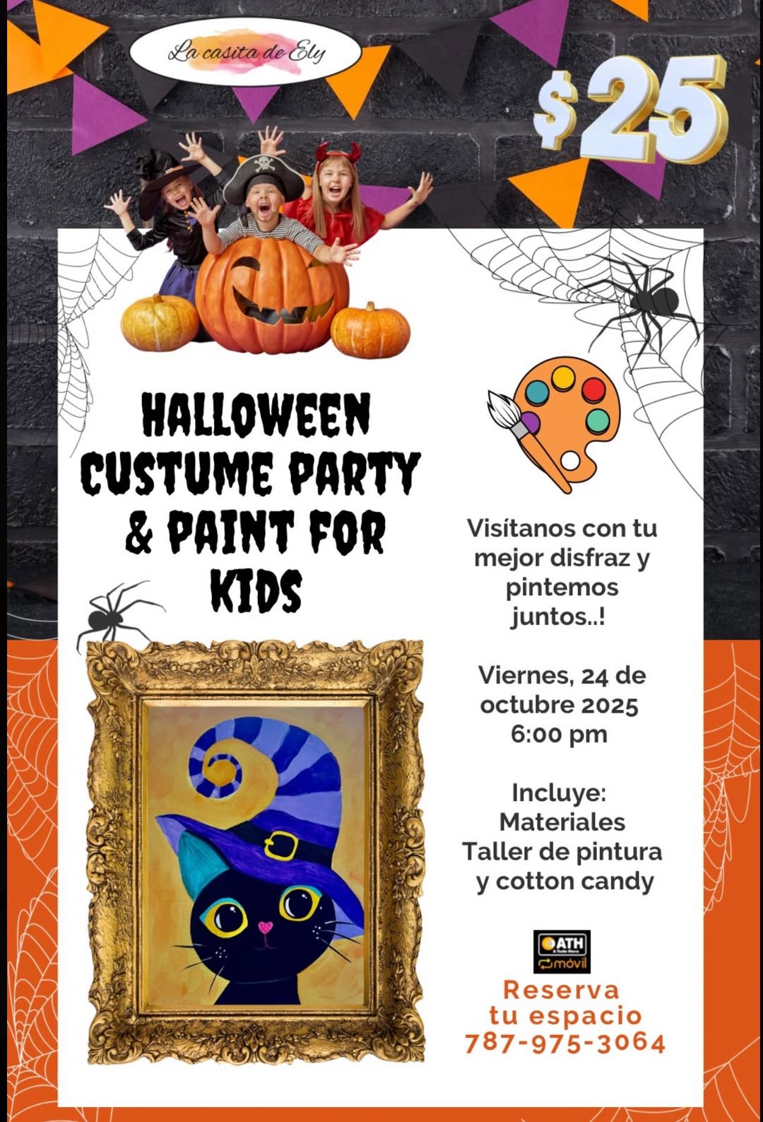 Fiesta de disfraces y noche de pintura - La casita de Ely