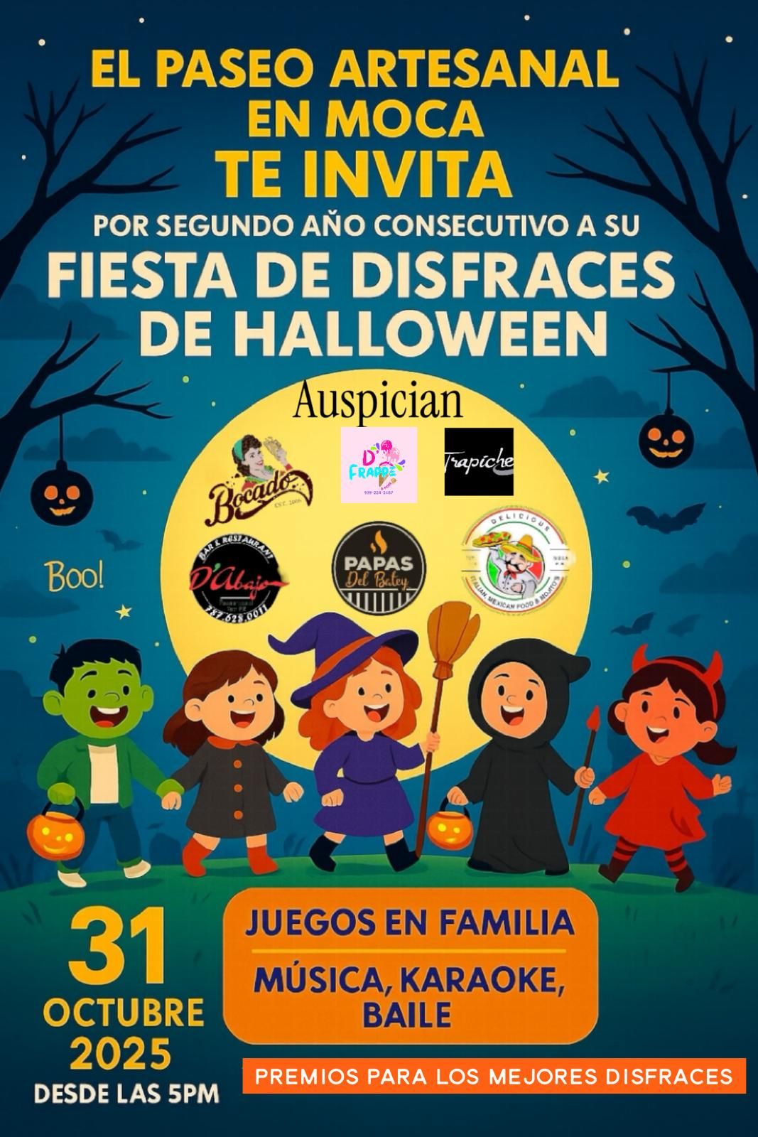 Fiesta de disfraces de Halloween - Paseo Artesanl de Moca