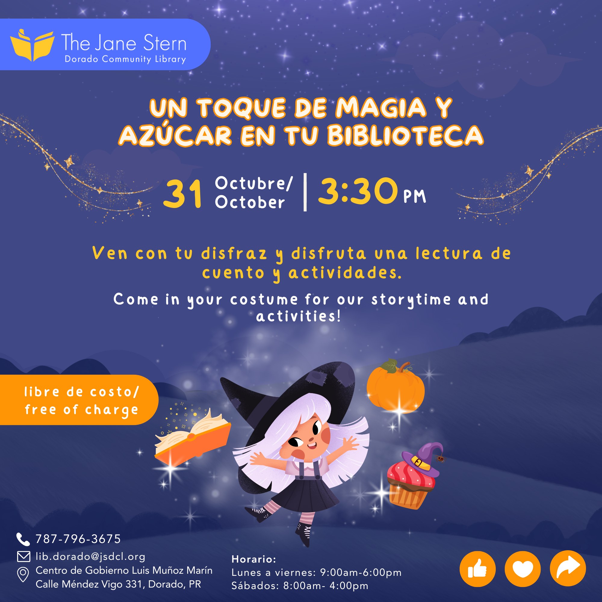 Un toque de mágia y azúcar en tu biblioteca - The Jane Stern Dorado Community Library