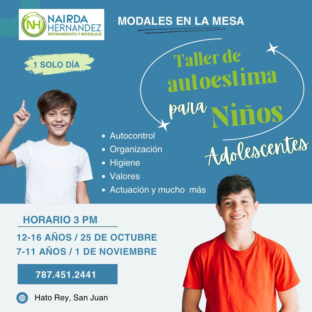 Taller de Autoestima para Niños y Adolescentes - Nairda Hernández Refinamiento y Modelaje