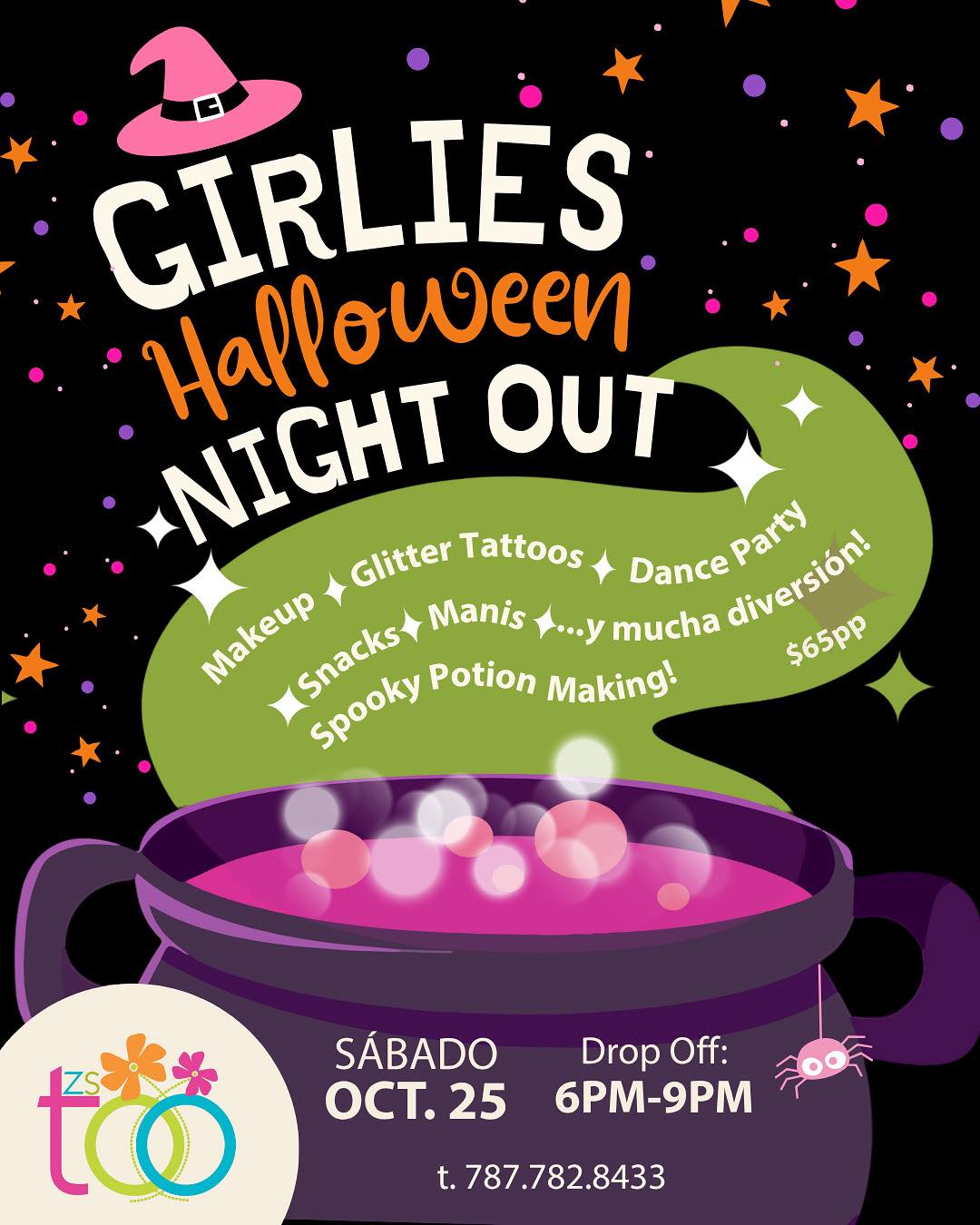 Girlies Halloween Night Out - Zen Spa Too