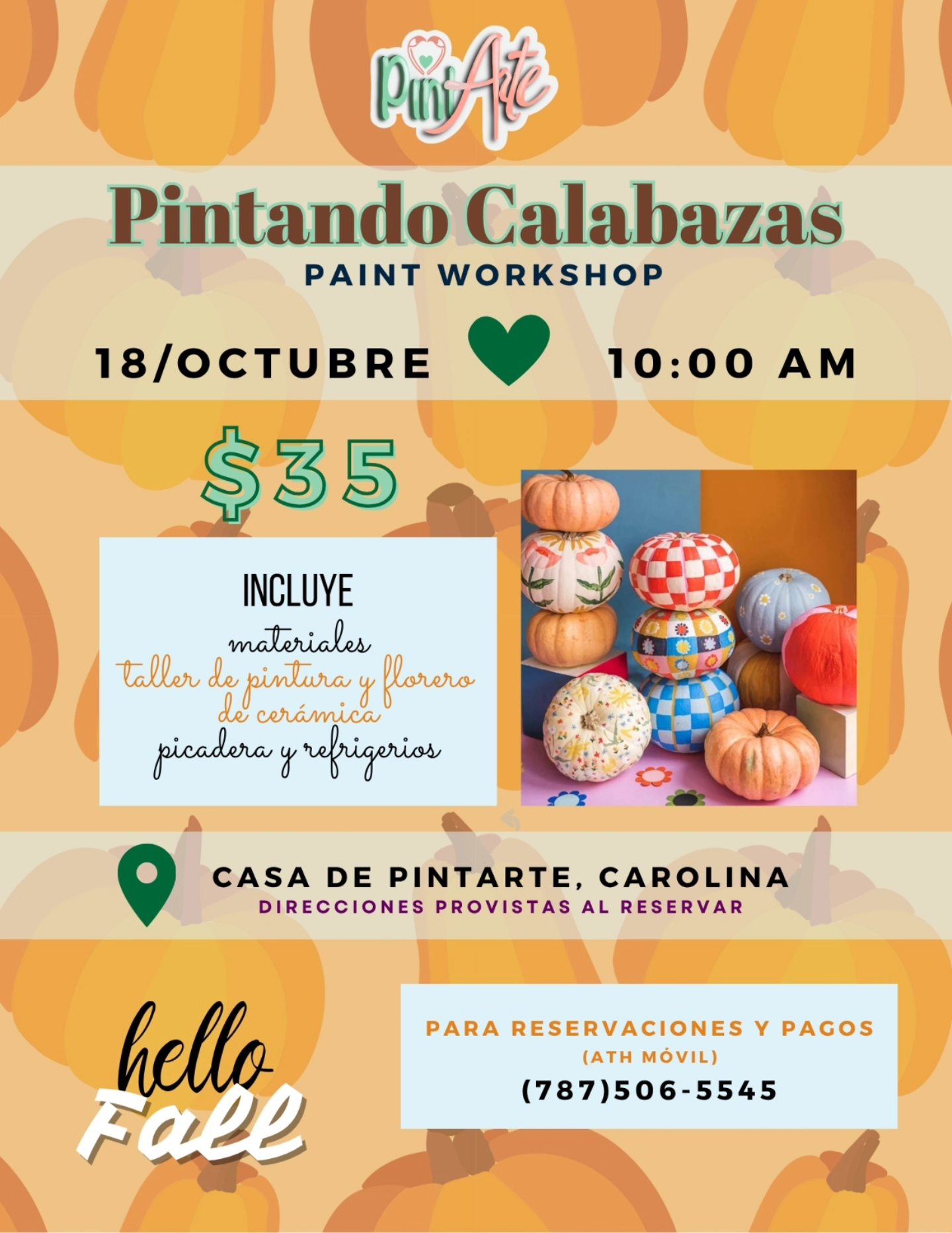Pintando Calabazas - Pint Arte PR