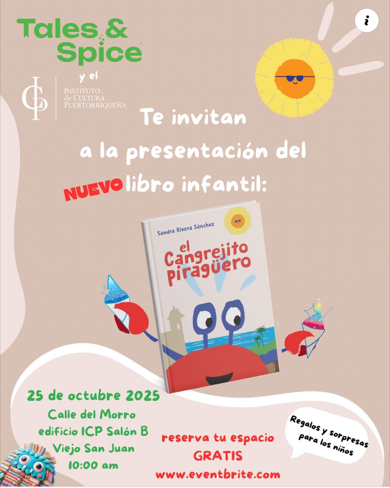 Presentación del NUEVO libro infantil "El cangrejito piragüero" - Instituto de Cultura Puertorriqueña