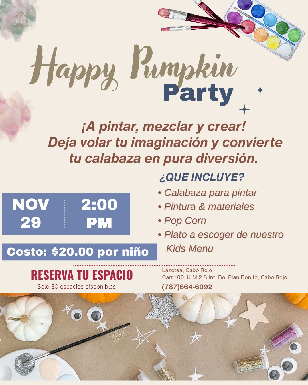 Happy Pumpkin Party - Lazotea Cabo Rojo