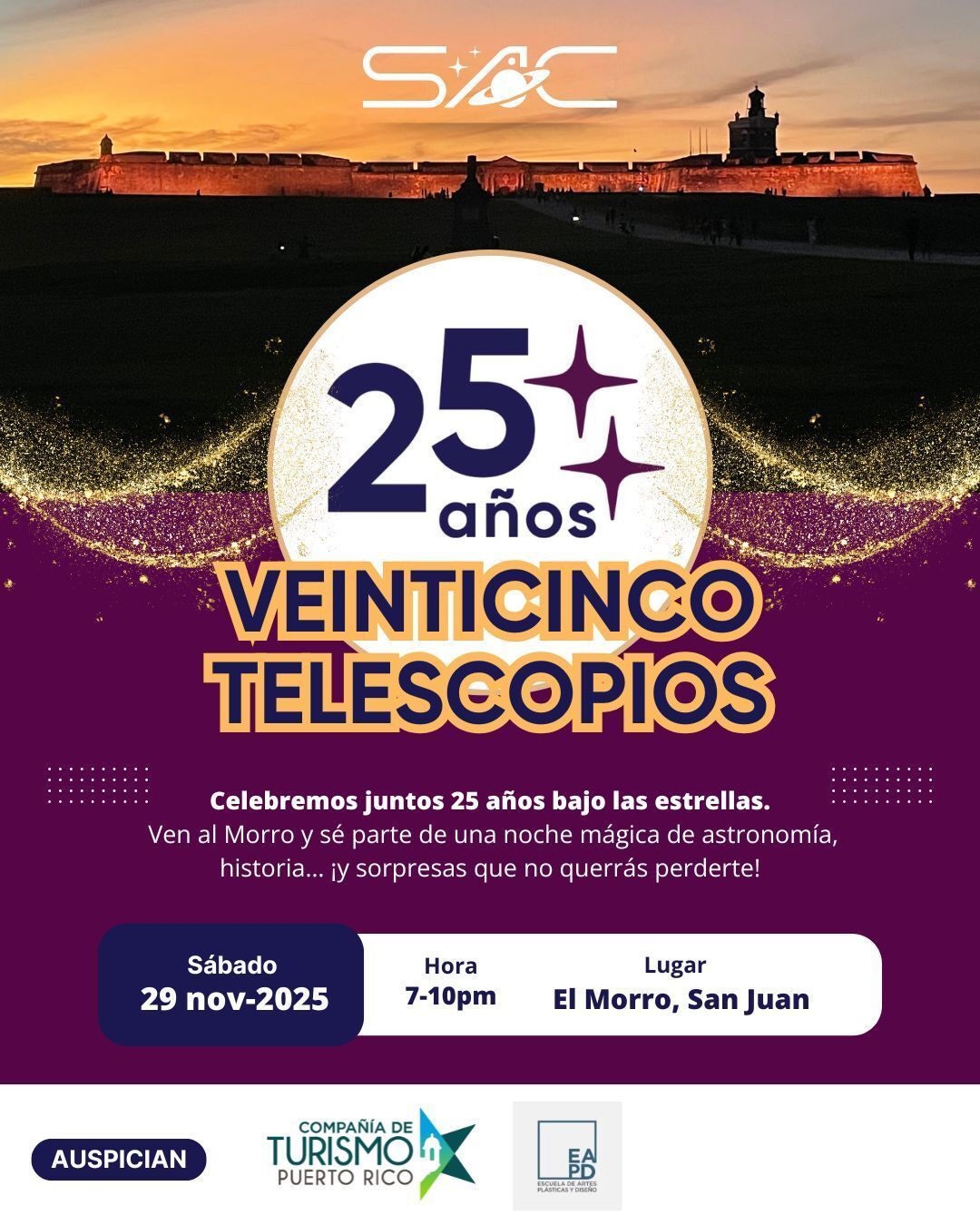 25 años / 25 Telescopios - Sociedad de Astronomía del Caribe