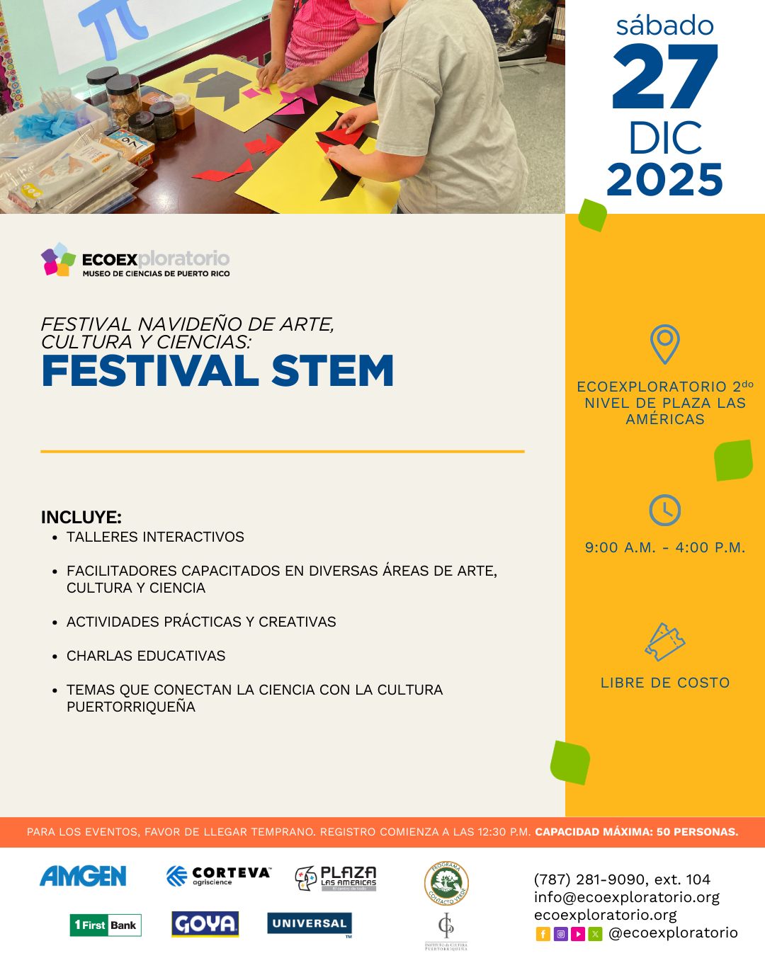 Festival STEM: Arte, Cultura y Ciencia - EcoExploratorio