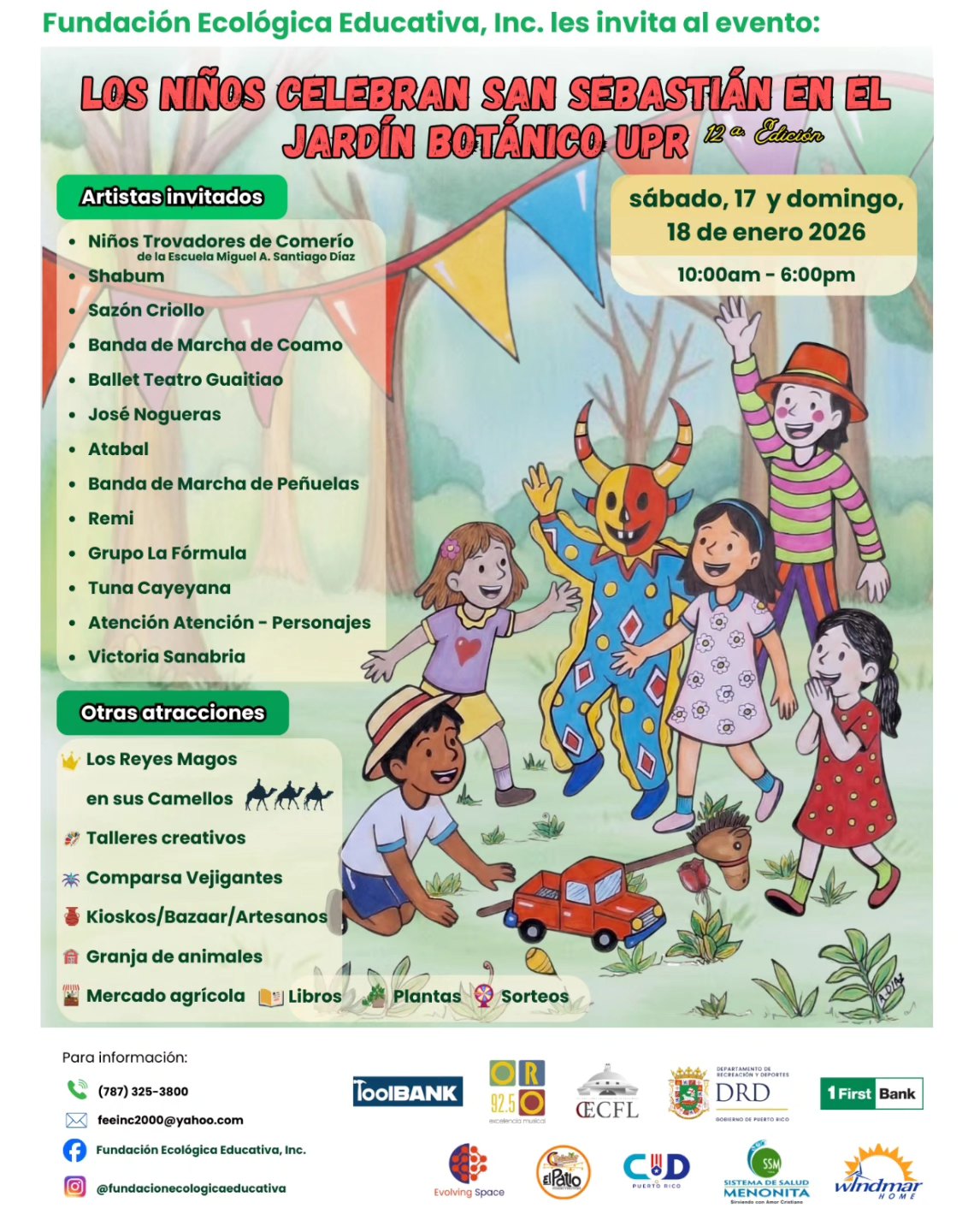 Los niños celebran San Sebastián - Fundación Ecológica Educativa: Jardín Botánico UPR