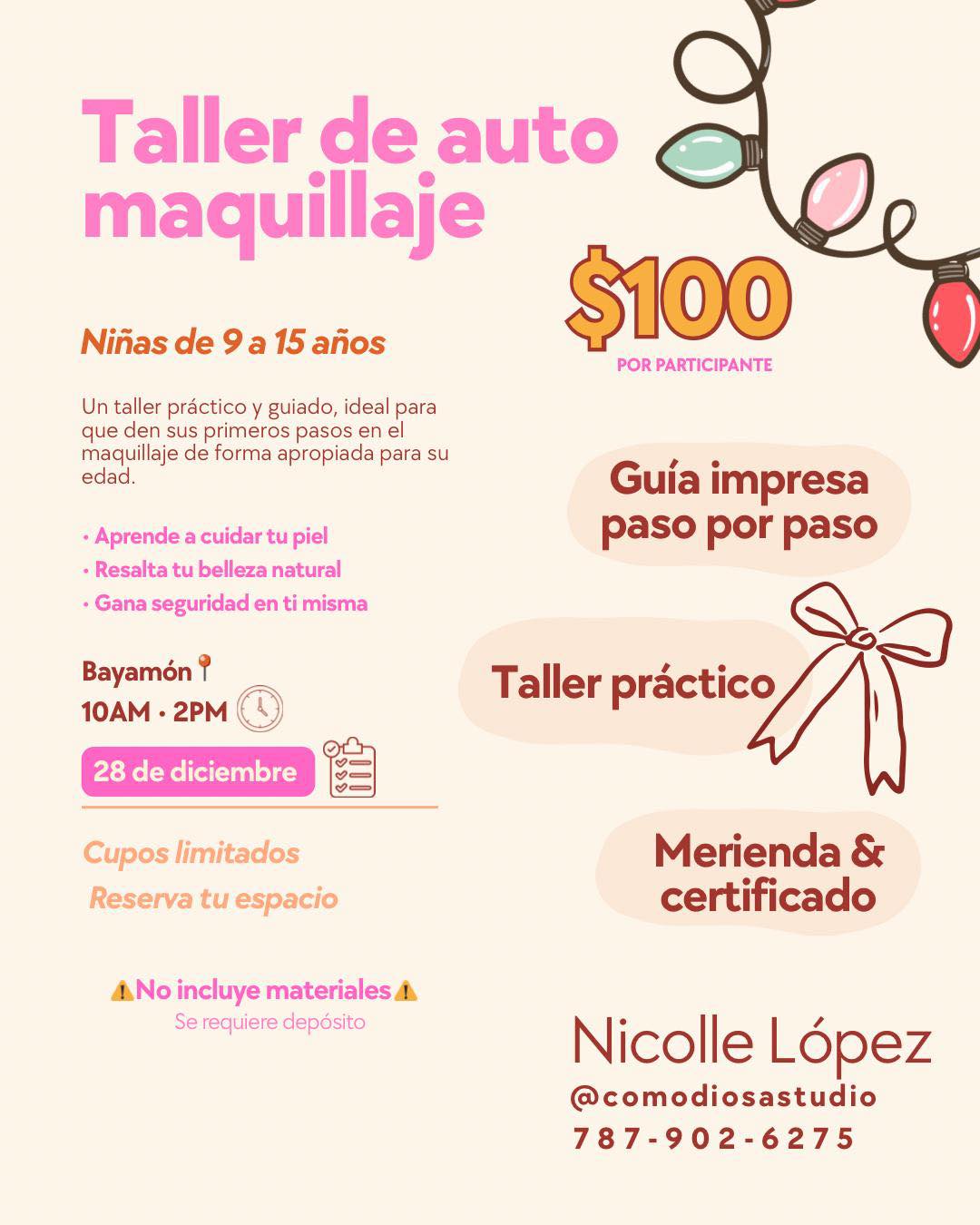 Taller de Automaquillaje para Niñas - Estheticlina