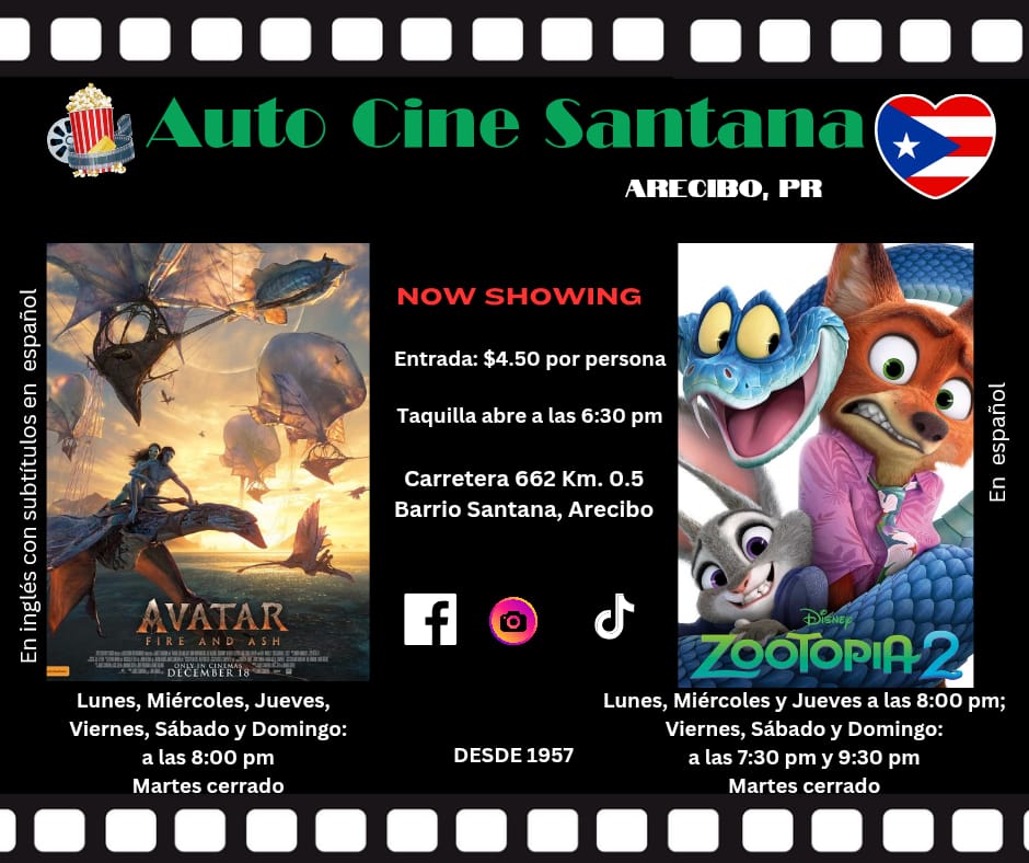 Auto Cine Santana: "Avatar: Fire and Ash" y "Zootopia 2"