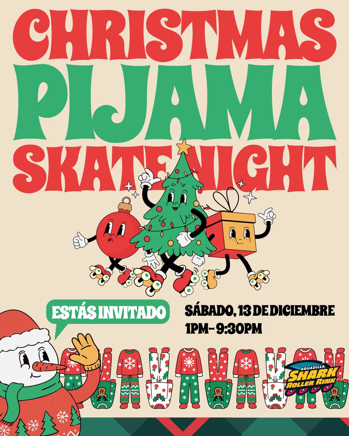 Christmas Pijama Skate Night - Aguadilla
