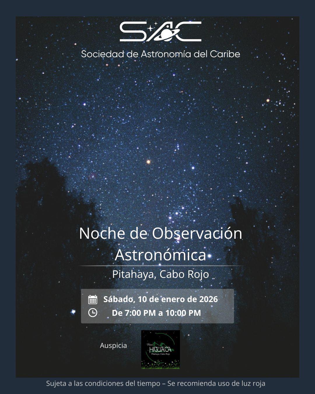Noche de Observación: Pitahaya - Cabo Rojo