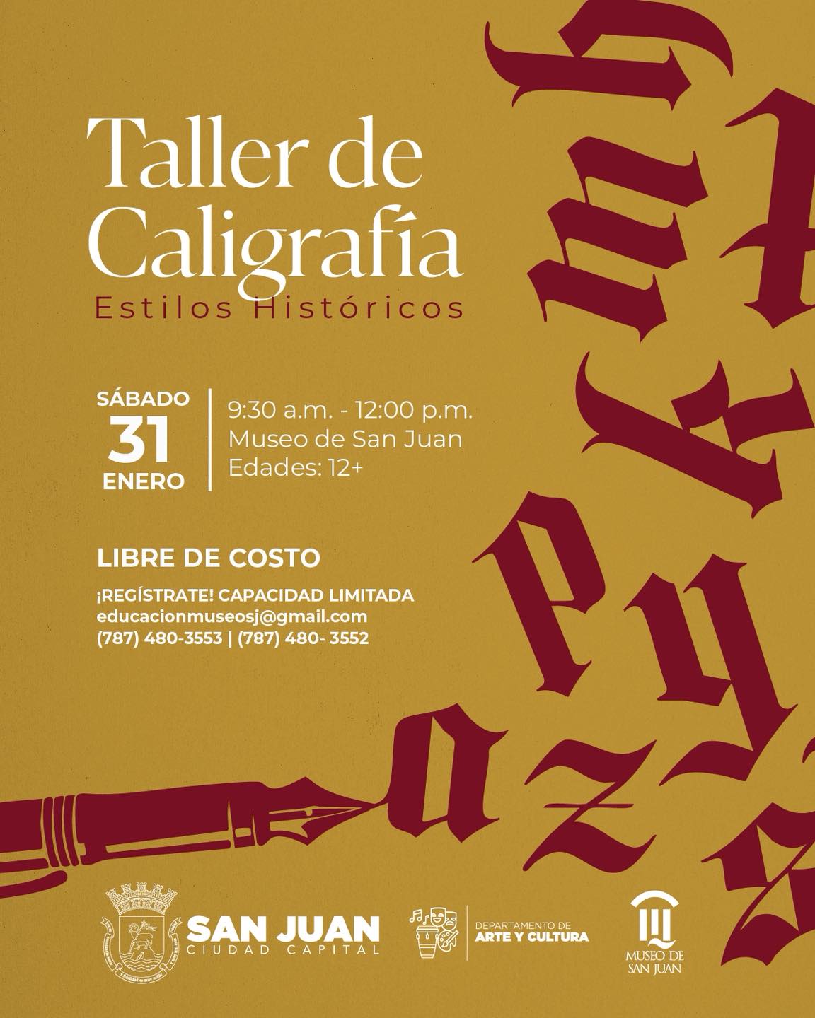 Taller de Caligrafía - Museo de San Juan