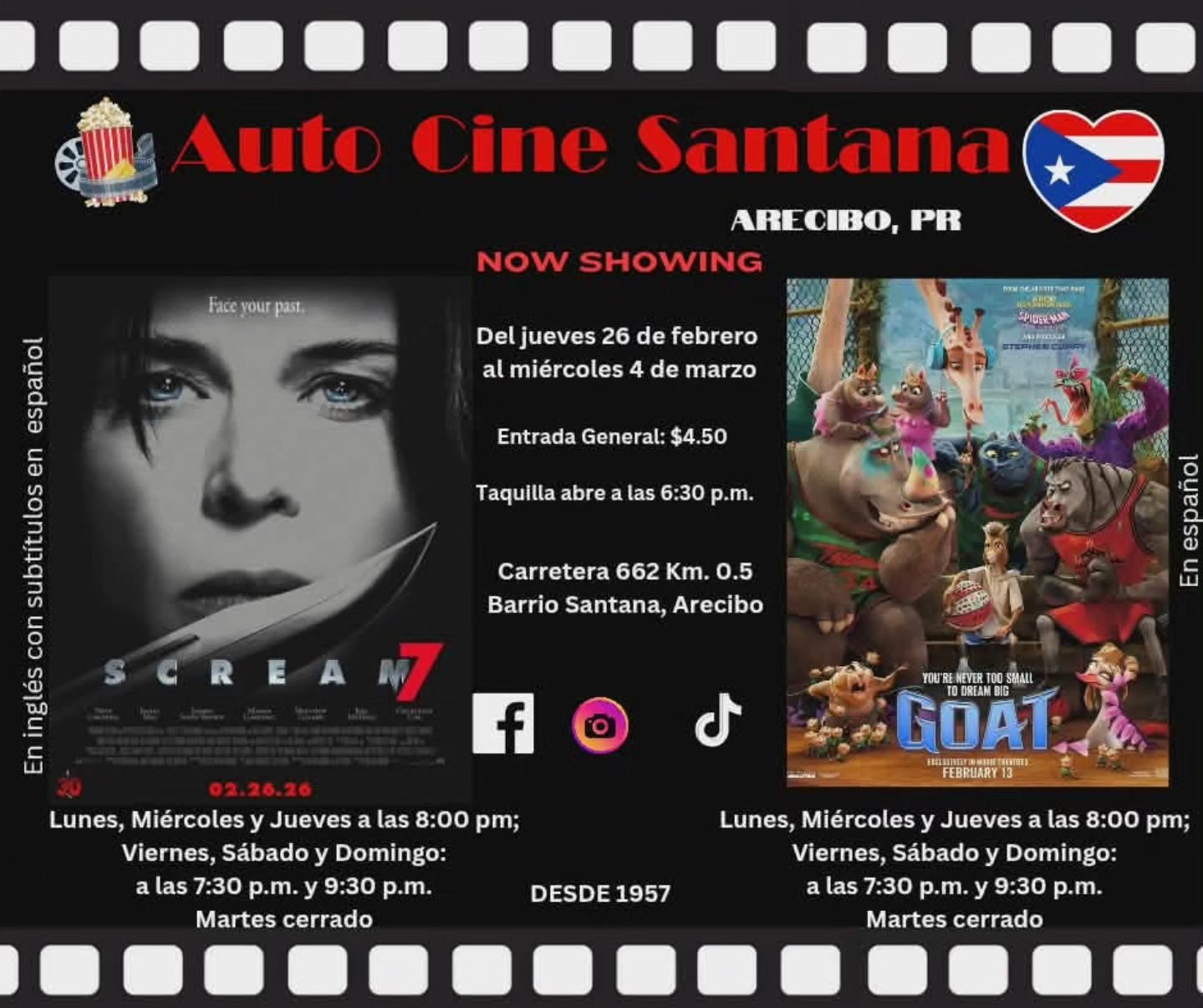 Auto Cine Santana: "Goat" y "Scream 7"