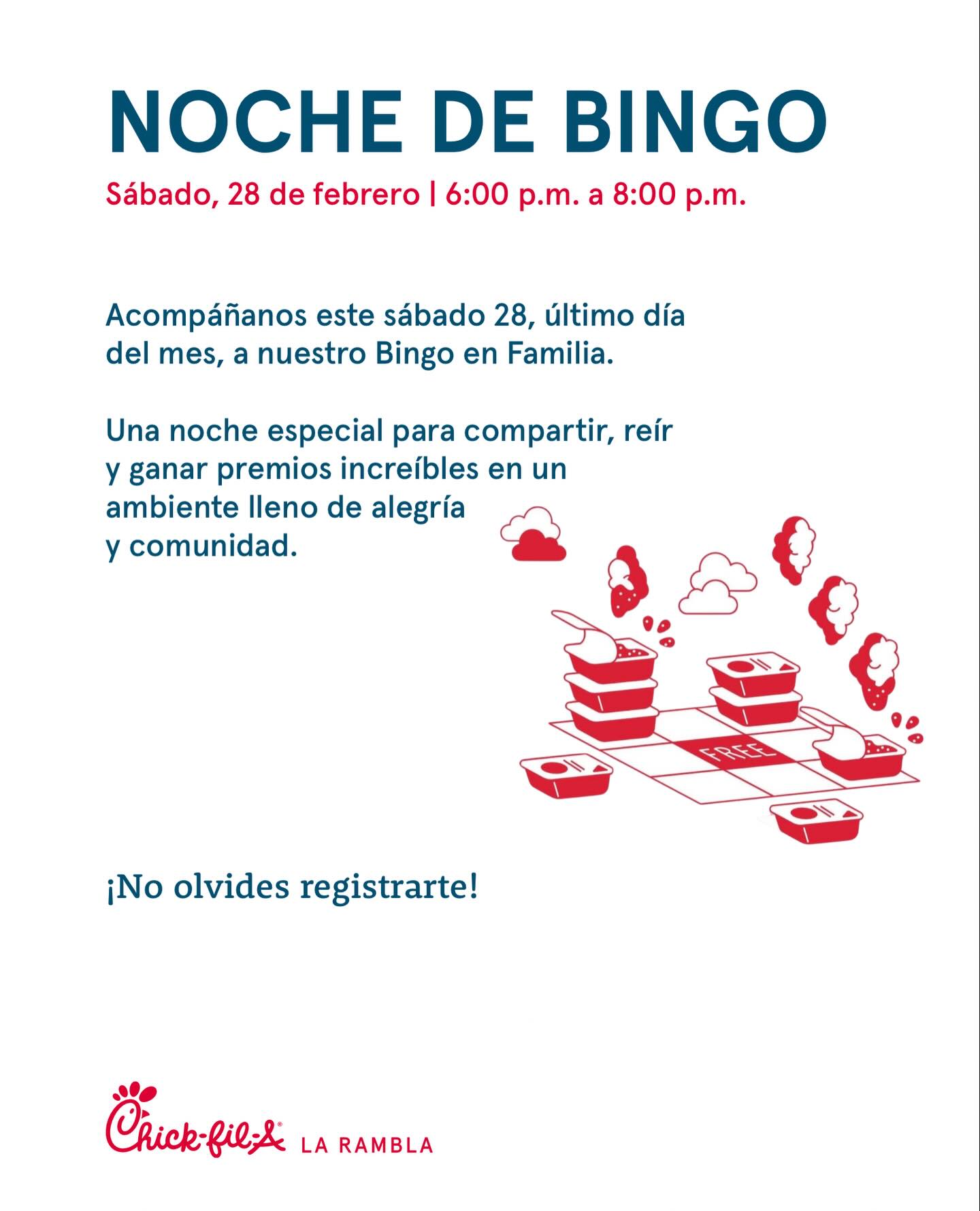 Noche de Bingo en Familia - Chick-fil-A La Rambla (Ponce)