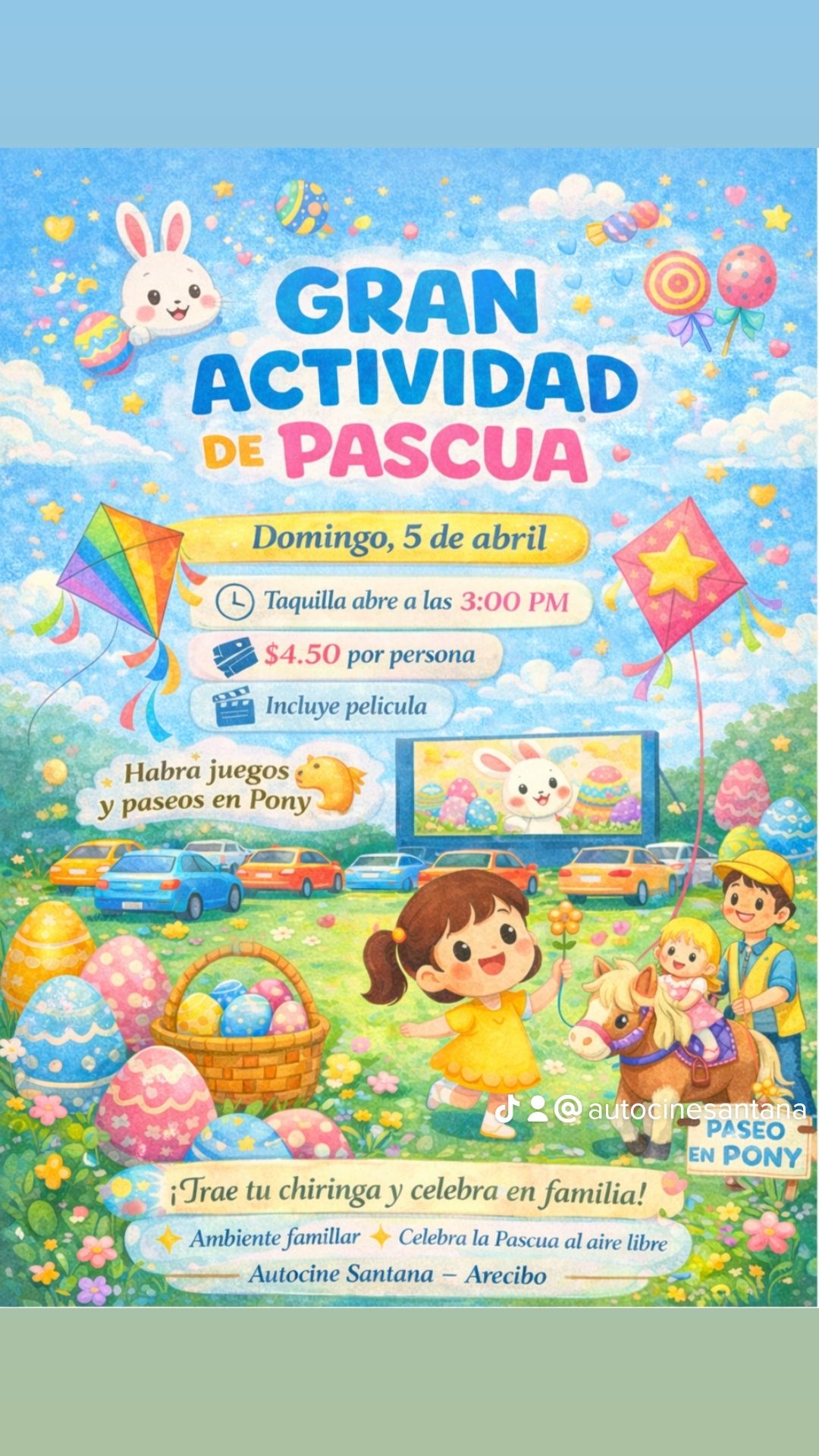Gran actividad de Pascua - Auto Cine Santana