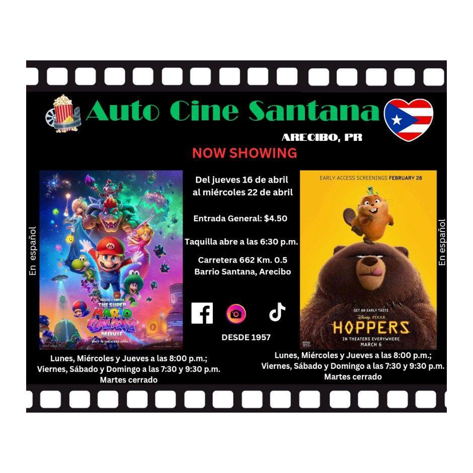 Auto Cine Santana: "Super Mario Galaxy Movie" y "Hoppers"