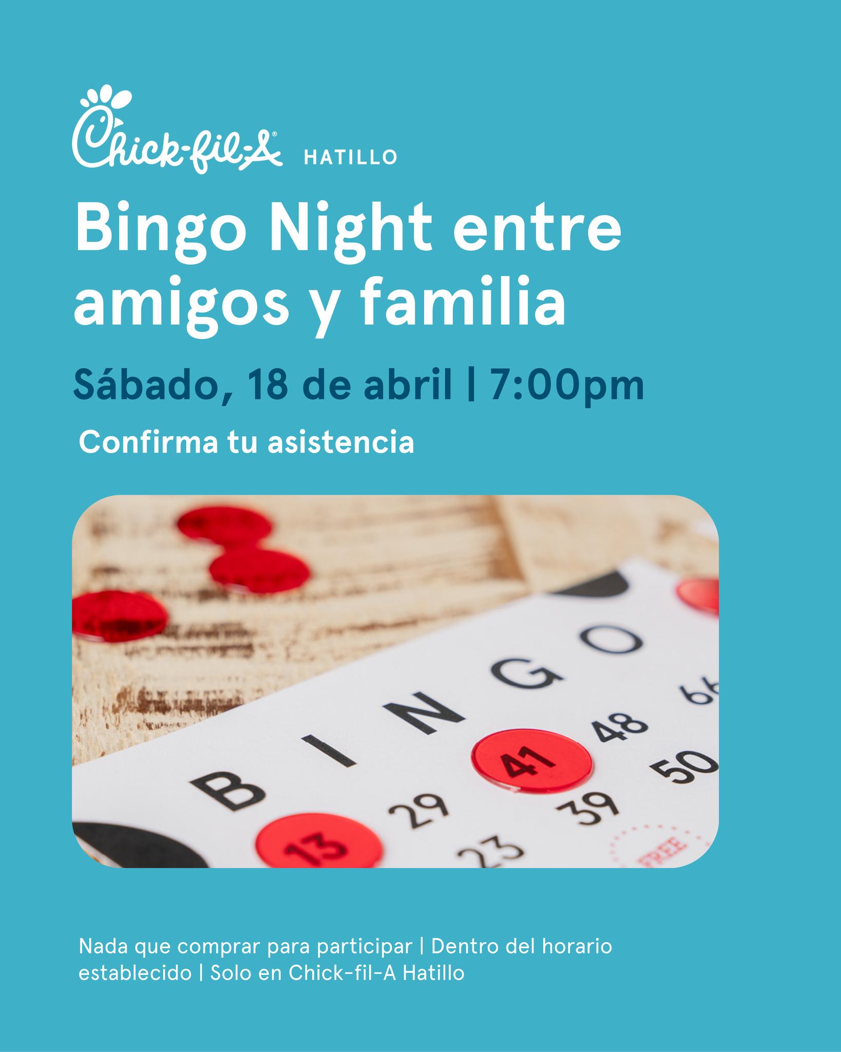 Bingo Night - Chick-fil-A Hatillo