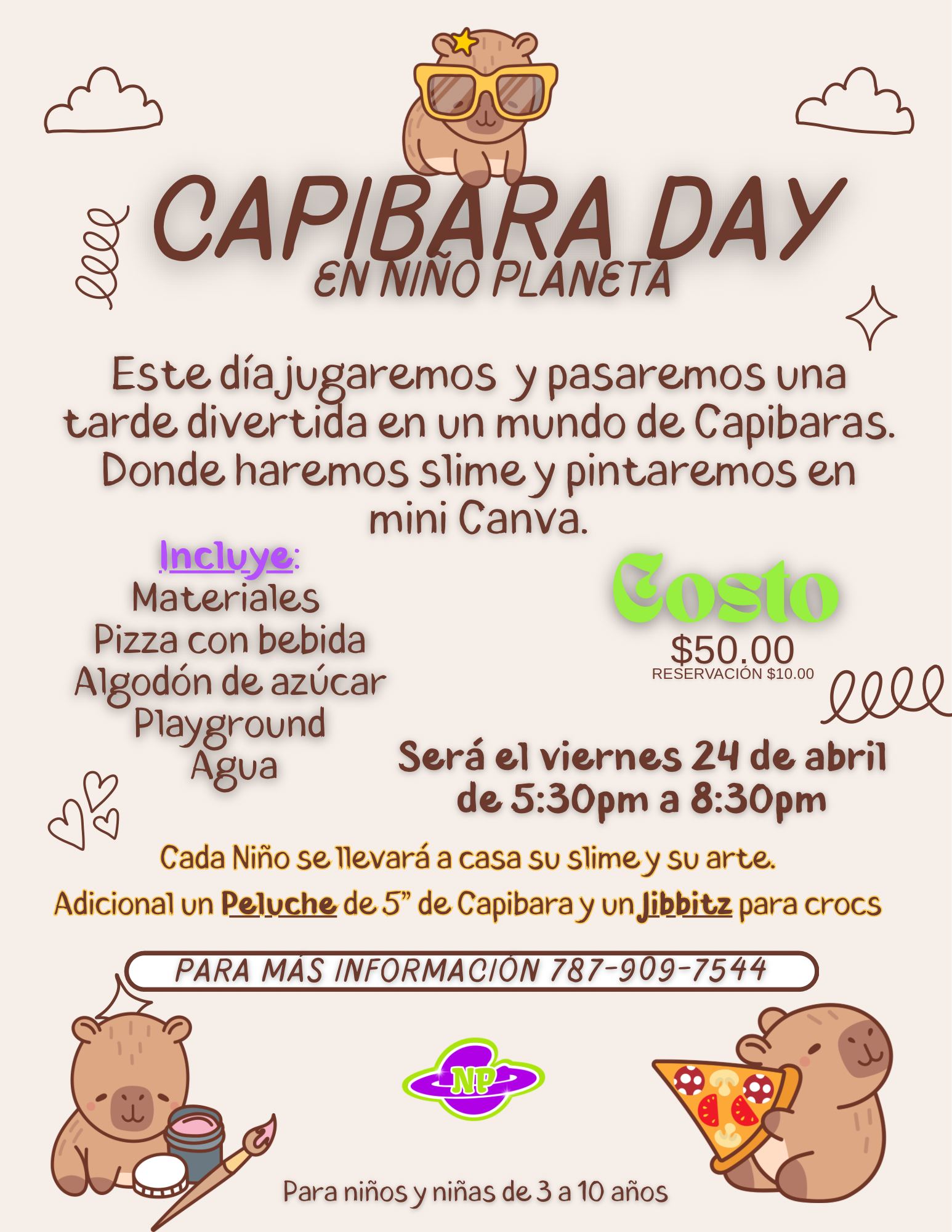 Capibara Day - Niño Planeta Playground