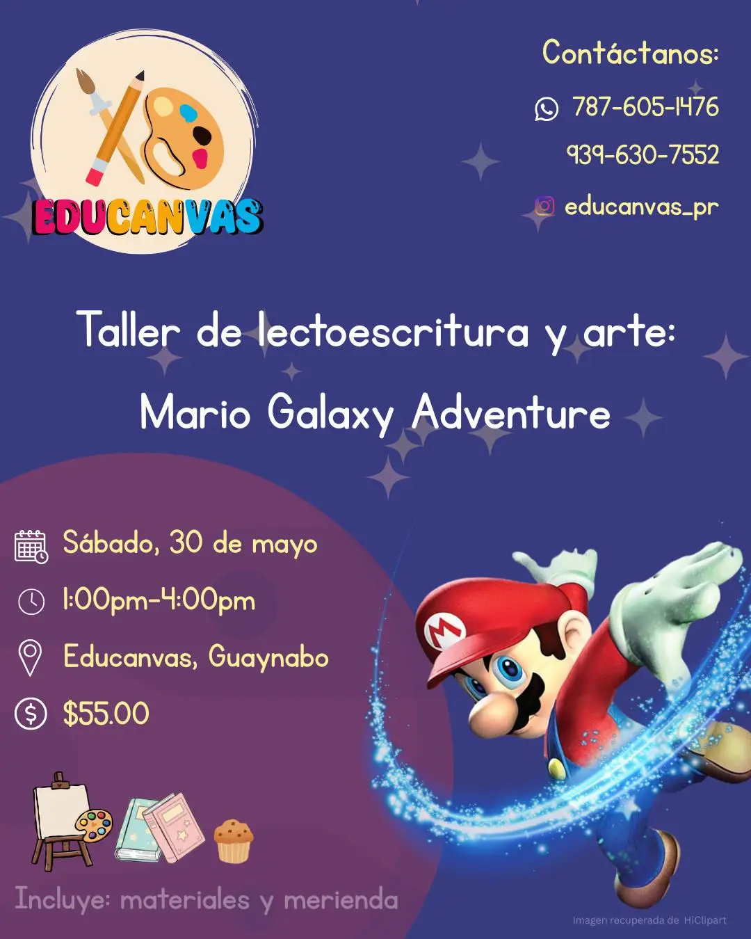 Taller de Lectoescritura y Arte: Mario Galaxy Adventures - Educanvas Arte y Terapias