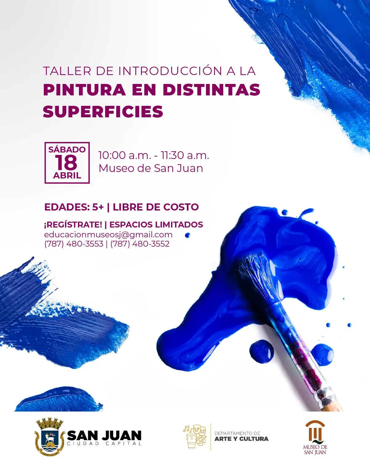 Pintura en distintas superficies - Museo de San Juan