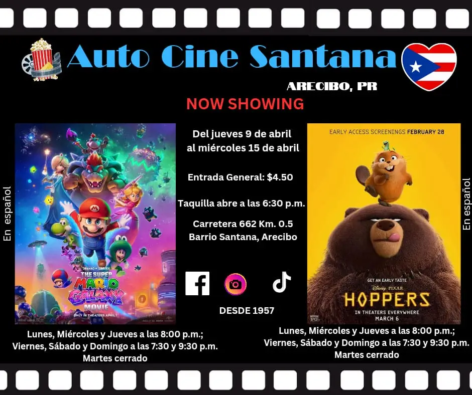 Auto Cine Santana: "Super Mario Galaxy Movie" y "Hoppers"